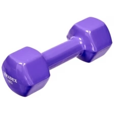 Гантель обрезиненная, фиолетовая 4 кг bradex sf 0537