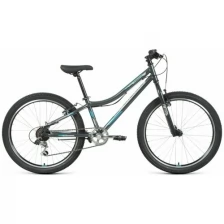 Велосипед FORWARD TITAN 24 1.0 (24" 6 ск. рост. 12") 2022, темно-серый/бирюзовый, RBK22FW24018