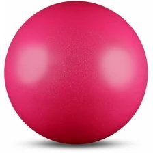 Мяч для художественной гимнастики силикон Металлик 300 г AB2803B Фуксия с блестками 15 см