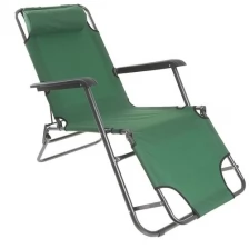 Кресло-шезлонг туристическое с подголовником, 153 х 60 х 79 см, до 100 кг, цвет зелёный Maclay 13415 .