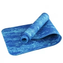 Коврик для йоги ТПЕ 183х61х0,6 см TPEM6-100 (синий гранит) (B34519)