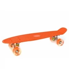 Скейт, скейтборд, роликовая доска, Пенни борд, 55 см, 55 х 12 х 9 см оранжевый