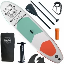 Доска для серфинга Сапборд SUP board TOURUS TRAVEL 10.6 (320х81х15 см) + рюкзак, весло, насос и страховочный лиш