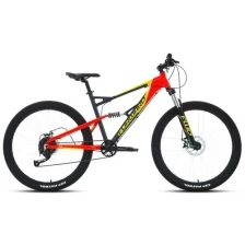 Велосипед FORWARD FLARE 27,5 2.0 Disc (2021) (Велосипед FORWARD FLARE 27,5 2.0 disc (27,5" 9 ск. ск. . 18") , темно-серый/красный, RBKW1F379002)