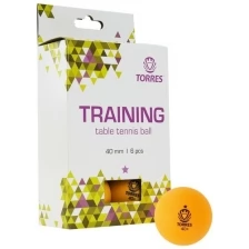 Мяч для настольного тенниса TORRES диаметр 40+ TT21015, оранжевый
