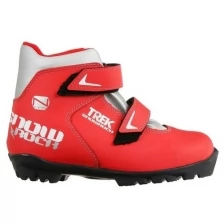 Trek Ботинки лыжные TREK Snowrock 3 NNN ИК, цвет красный, лого серебро, размер 33