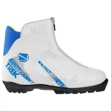 Ботинки лыжные TREK Olimpia NNN ИК, цвет белый, лого синий, размер 40